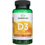 Swanson Vitamín D3 5000 IU 250 softgel kapsúl