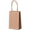 Taška darčeková 100x150 mm celoročná, prírodná, hnedá