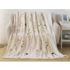 XPOSE® Mikroplyšová deka DIVOKÉ MAKY s baránkom 200x220 cm, Mikroplyš s baránkom