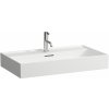 Laufen Kartell umývadlo 80x46 cm obdĺžnik klasické umývadlo-umývadlo na nábytok biela matná H8103367571041
