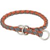 Obojok CAVO okrúhly polosťahovací, S-M: 35-41 cm/ø 12 mm, hrdzavá/grafit