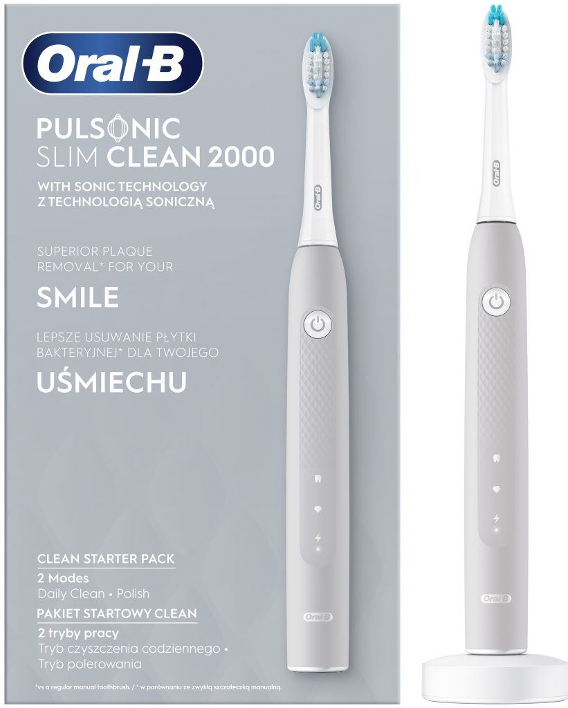 Oral-B Pulsonic Slim Clean 2000 Grey od 45,29 € - Heureka.sk