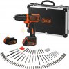 Black+Decker BDCDD12BAFC - AKU vŕtačka, 10,8V, 1,5Ah, 2×AKU, s príslušenstvom