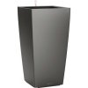 Lechuza Kvetináč Cubico Premium 50, antracitová metalická, 50 x 50 x 95 cm