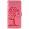 Flipové puzdro TopQ pre Xiaomi Redmi Note 13 Ružový strom sovičky