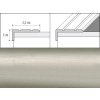 Prechodové lišty A31 - SAMOLEPIACE šírka 2,5 x výška 1 x dĺžka 90 cm - inox