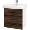 Dreja Umývadlová skrinka Q MAX SZZ2 60 - N01 Biela lesk / Úchytka T06 / D06 Orech