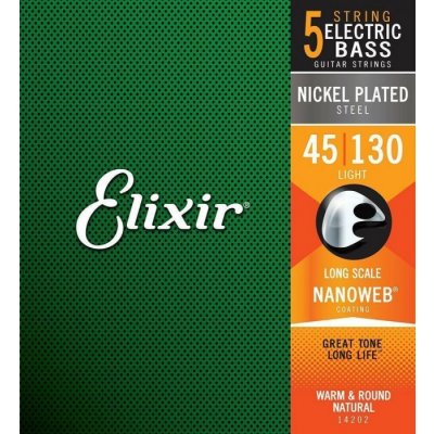 Elixir 14202 NANOWEB Electric Bass Nickel Plated Steel .045-.130