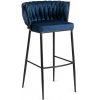 Vivaldi Barová stolička Flores 60 cm čierna/modrá