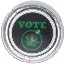 WeedShop Stredná sklenený popolník konopný dizajn Popolník vote