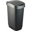 PEKDA 215421 Odpadkový kôš Twist 50 l čierno - tmavosivý