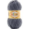 Pletacia priadza Alize SOFTY 87 sivá tmavá