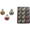 Vánoční ozdoba,12ks S0321 dia 3 x 3,5 cm
