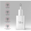 AXAGON ACU-QC18W, nabíječka do sítě 18W, 1x port USB-A, QC3.0/AFC/Apple, bílá