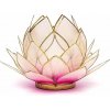 Svietnik Lotus veľký Korunná čakra ružová - biela