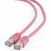 Gembird PP6-3M/RO patch RJ45 , cat. 6, FTP, 3m, ružový