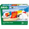 Brio World 33606 Schneeräumzug Winterliche Ergänzung für die Holzeisenbahn Empfohlen ab 3 Jahren