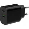 Gembird rýchlo nabíjačka, USB + USB-C, 20W, čierna TA-UC-PDQC20-01-BK