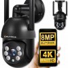 Vnútorná a vonkajšia IP kamera Eurolook BEZDRÔTOVÁ KAMERA WIFI UHD 4K 8MPX ČIERNA