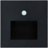 Luxera LED Schodiskové svietidlo s PIR senzorom Emithor čierne + montážny box