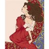 Zuty – Maľovanie Podľa Čísel – Žena Rozjíma Secesia Plagát, 40 × 50 cm, Plátno 8596530085164