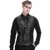 vesta DEVIL FASHION Autumn Punk Rock Fog-Flower Čierna L