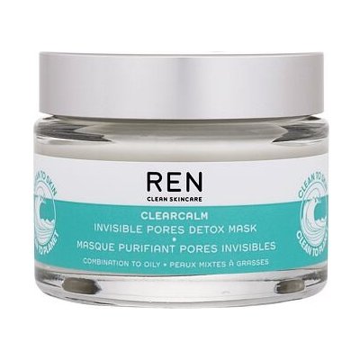 REN Clean Skincare Clearcalm Invisible Pores Detox Mask čisticí a zmatňující pleťová maska 50 ml pro ženy