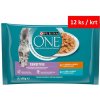 Purina One Multipack Sensitive minifiletky s kuraťom a mrkvou s tuniakom a mrkvou v šťave 4 x 85 g