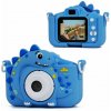Xrec Digitální fotoaparát 48mp 1080p pro děti 5x MP3 hry X2 / Dinosauří modrá