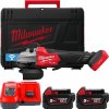 MILWAUKEE M18 FUEL ONE-KEY 125 mm uhlová brúska s reguláciou a lopatkovým spínačom M18FSAGSVO125X-502X