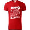 1986 v kocke - Tričko z organickej bavlny - 3XL ( Červená )
