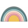PETITE&MARS Hračka silikónová skladacia TAKE&MATCH Rainbow Misty Green 12m+