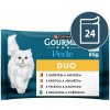 Gourmet Perle DUO kapsičky pre mačky kura a hovädzie, morka a jahňacie, teľacie a kačica, králik a divina 24x85 g