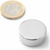SOLLAU Neodymový magnet valec D 25x10 mm, Neodym, N40, ponikelovaný