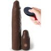 Pipedreams Sleeve 22,86 cm + 7,62 cm Plug Remote Brown - Návlek Na Penis