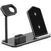 AppleKing rýchly nabíjací 3v1 stojanček na bezdrôtové nabíjanie pre iPhone / Apple Watch / AirPods - čierny - možnosť vrátiť tovar ZADARMO do 30tich dní