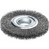 Lessmann 344173 | Rotačná kefa, oceľový drôt zvlnený stolová brúska 150x30-34 / 0,35 oceľ