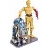 Metal Earth Luxusná oceľová stavebnica Star Wars - C-3PO + R2-D2 Box verzia (502667)