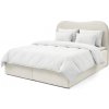 Manželská boxspring posteľ s úložným priestorom Ambra Lux 160x200 - smotanová
