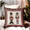 Vianočná gobelínová obliečka na vankúš Luskáčik Chenille IT035 Viacfarebná 42x42 cm