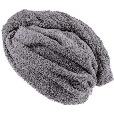 XPOSE® Froté turban na vlasy VERONA - tmavo sivý 30x75 cm, Froté