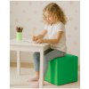 Sedací vak taburetka kocka zelená EMI