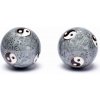 Nefertitis Zdravotné čínskej meditačné guličky proti stresu Yin Yang Tai Chi grey 4 cm NF21636 - cca 4 cm