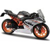 Maisto Motocykel KTM RC 390, čierno-strieborno oranžová, 1:18