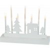 Svietnik MagicHome Vianoce, 8 LED teplá biela, 2xAA, MDF, interiér, 24x5,5x18 cm