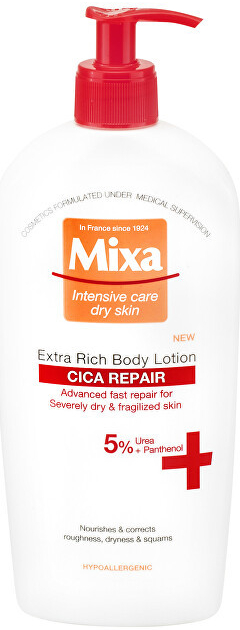 Mixa Bohaté telové mlieko pre citlivú pleť Cica Repair (Extra Rich Body  Lotion) 400 ml od 8,39 € - Heureka.sk