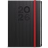 Baloušek Tisk - David - Vigo - denný diár 2026, čierny, A5, 14,3 × 20,5 cm