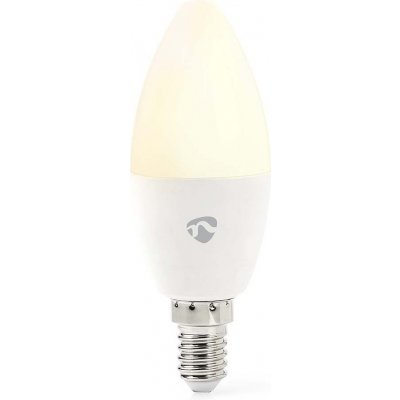 Nedis Wi-Fi chytrá LED žárovka/ E14/ svíčka/ 4,9W/ 230V/ 470lm/ teplá až studená bílá/ 2700 6500K/ RGB/ stmívatelná