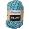 YarnArt Jeans Crazy 7204 Modrá, zelená