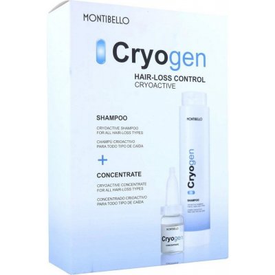 Montibello Cryogen Cryogen šampón proti vypadávániu vlasov 300 ml + Cryogen intenzívna kúra proti vypadávániu vlasov 10 x 7 ml darčeková sada